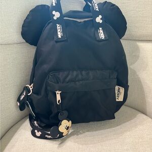 Disney Zara Black Mickey Mouse Kids Backpack